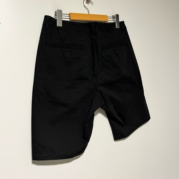 ASOS Men’s Black Chino Shorts Size 32 W Casual Stretch Cotton Blend - Picture 14 of 15